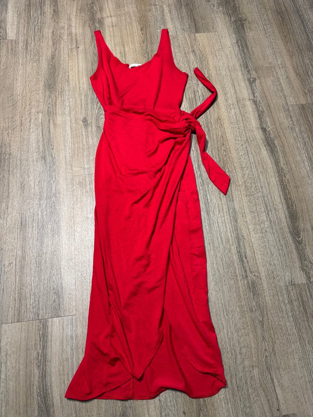 Reformation Jeans Women's Red Wrap-Style Maxi Dress